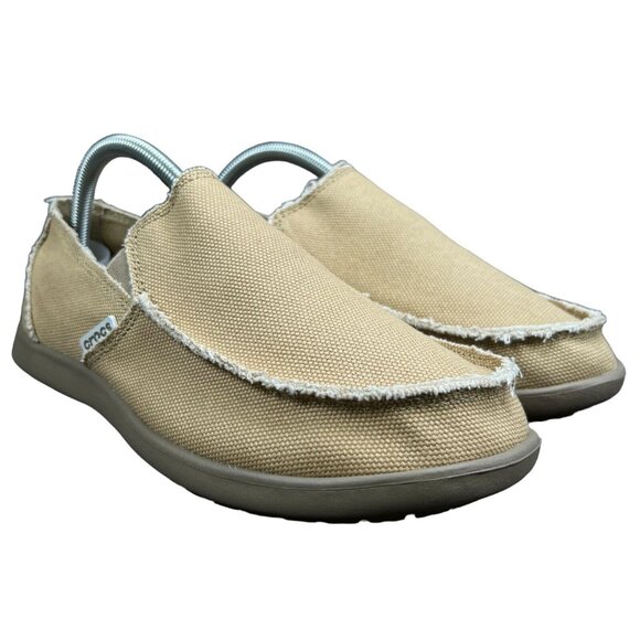 Crocs Santa Cruz Espresso Tan Men's Size 8 - Picture 4 of 8